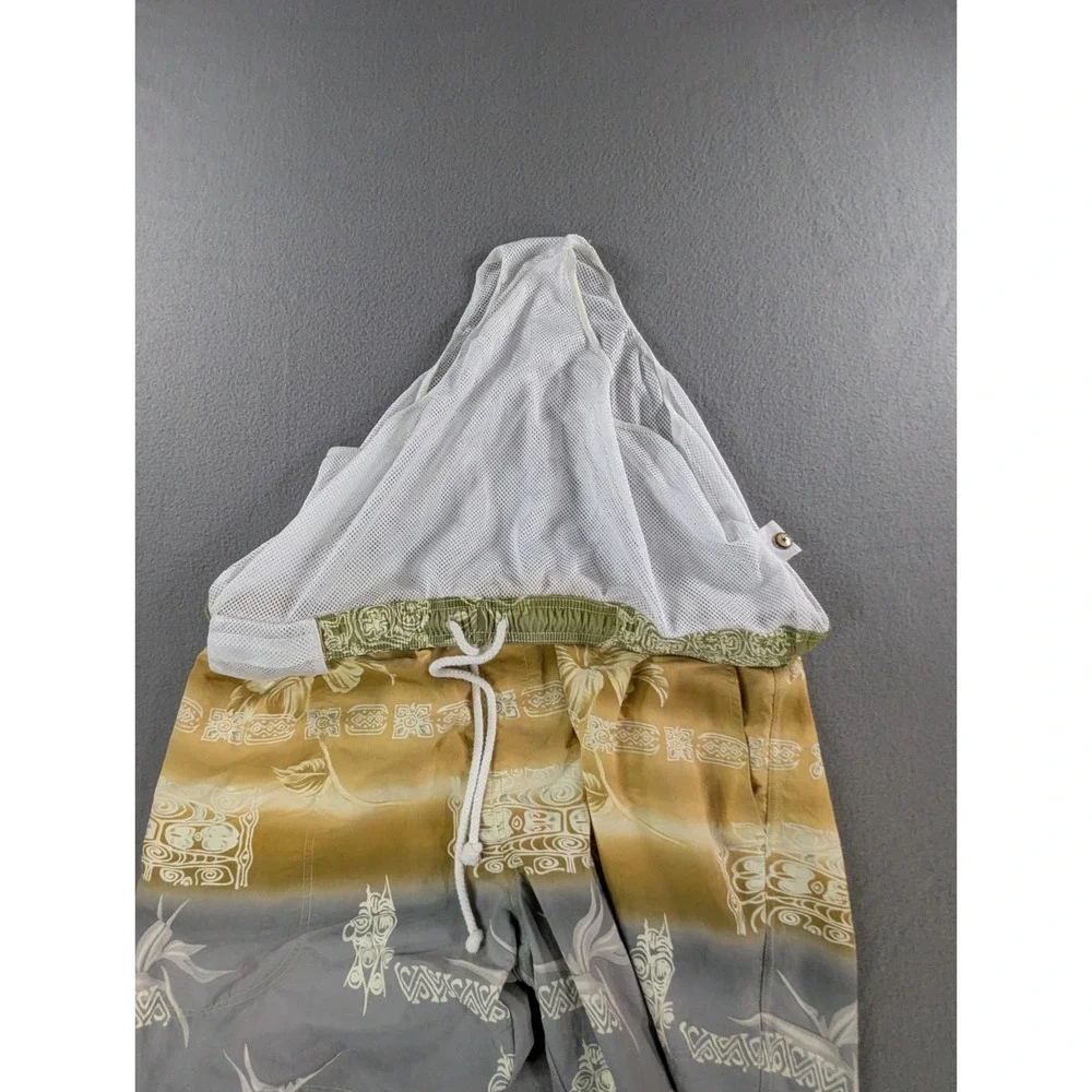Tommy Bahama Mens Paradise Nation Tiki Swim Trunks XXL Tan Gray‎ Vintage Ombre